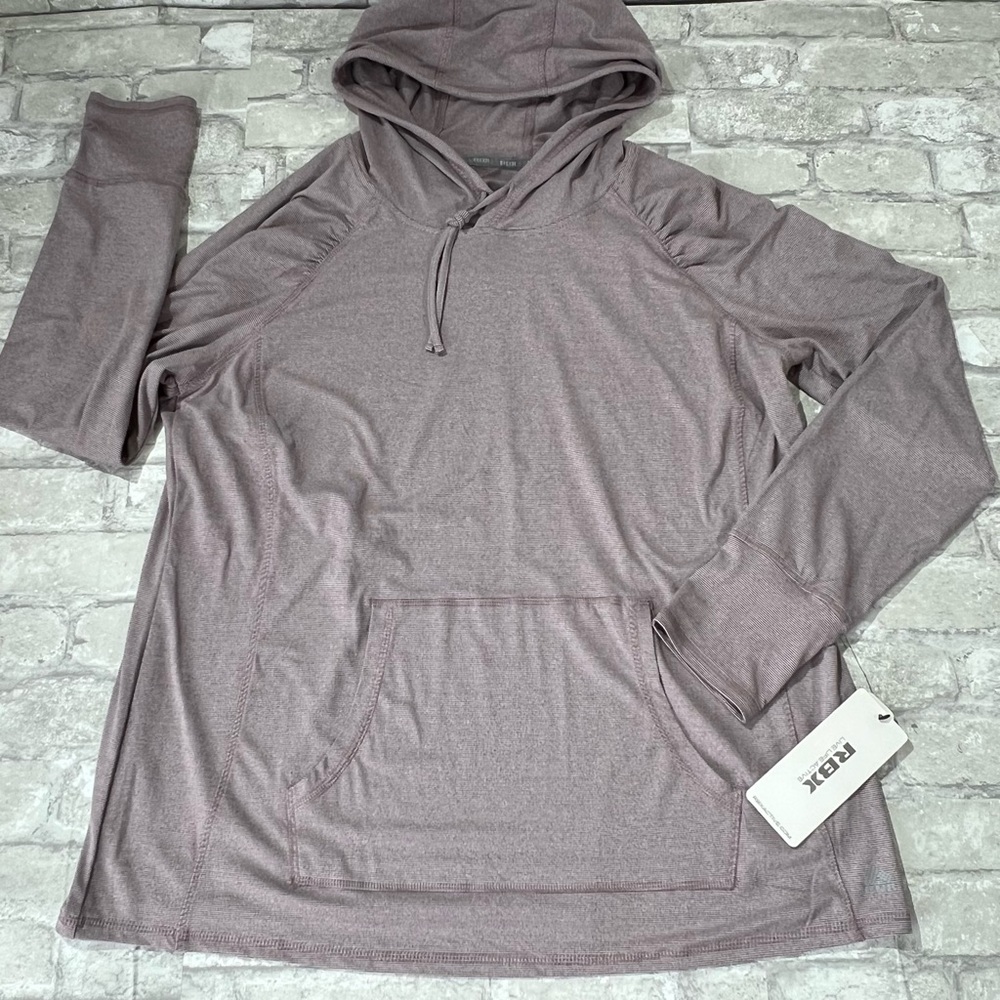 RBX Women's 1X Hooded Long Sleeve Tshirt. Moisture Wicking. Fade Resistant. NWT